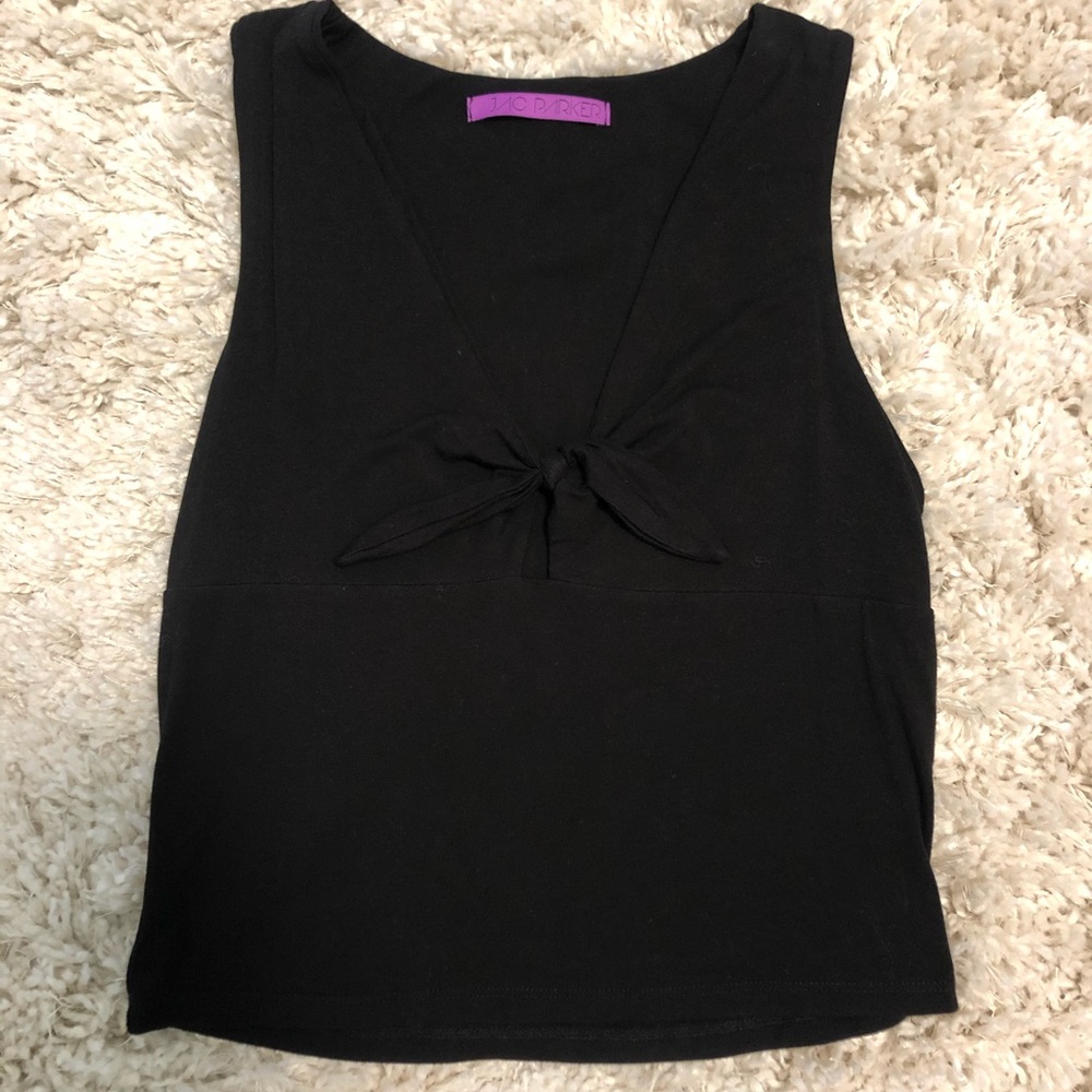 Black top with tie in front